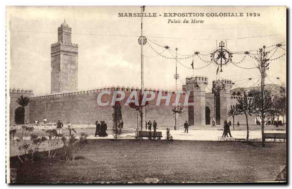 CPA Marseille Exposition Coloniale 1922 palais du Maroc