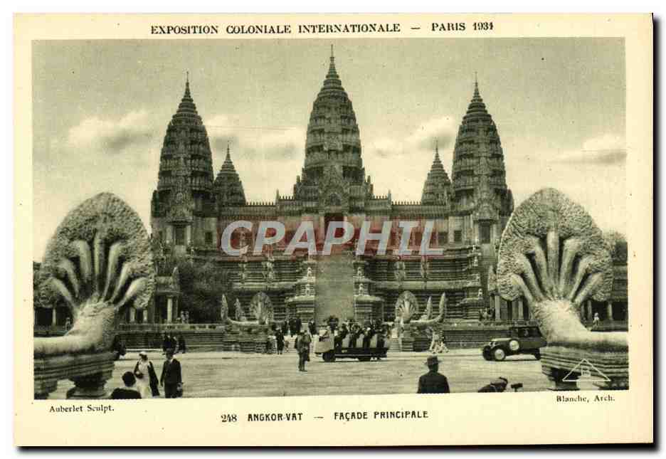 CPA Exposition Coloniale Internationale Paris 1931 Angkor Vat Facade principale