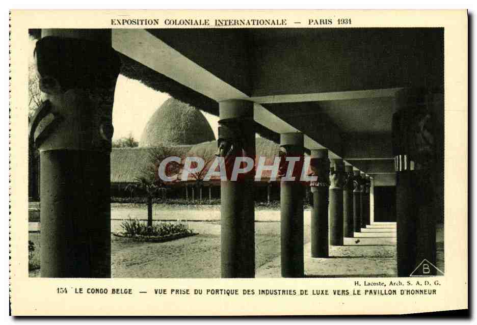 CPA Exposition Coloniale Internationale Paris 1931 Le congo Belge Vue prise du portique des industries de luxe 