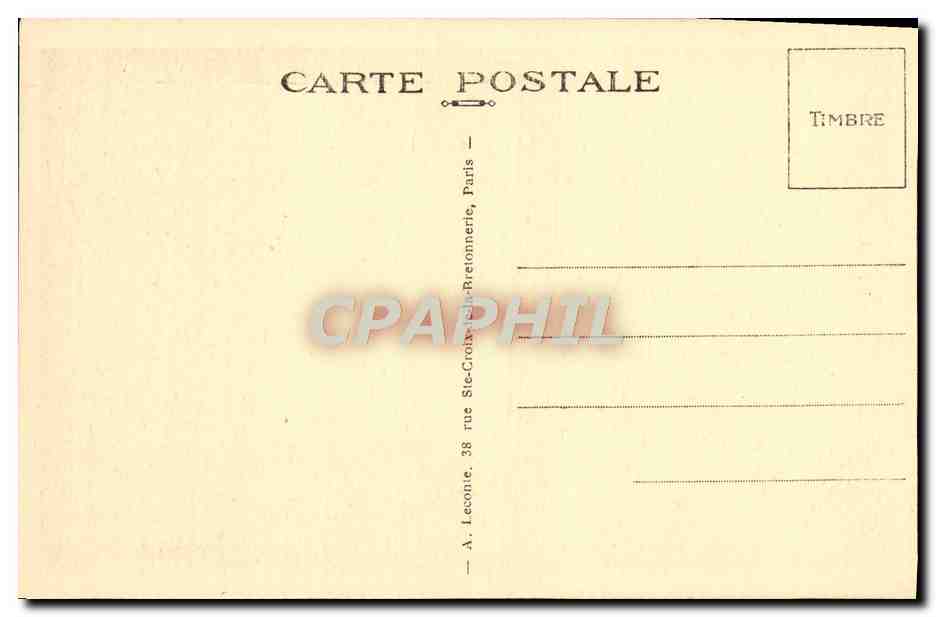 CPA Malmaison La Chambre de l'imperatrice Josephine — Rückseite