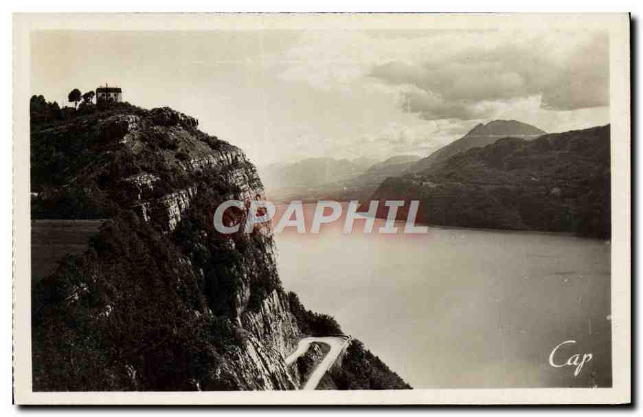 CPA Aix les Bains Le lac du Bourget La Chambotte et la dent du chat