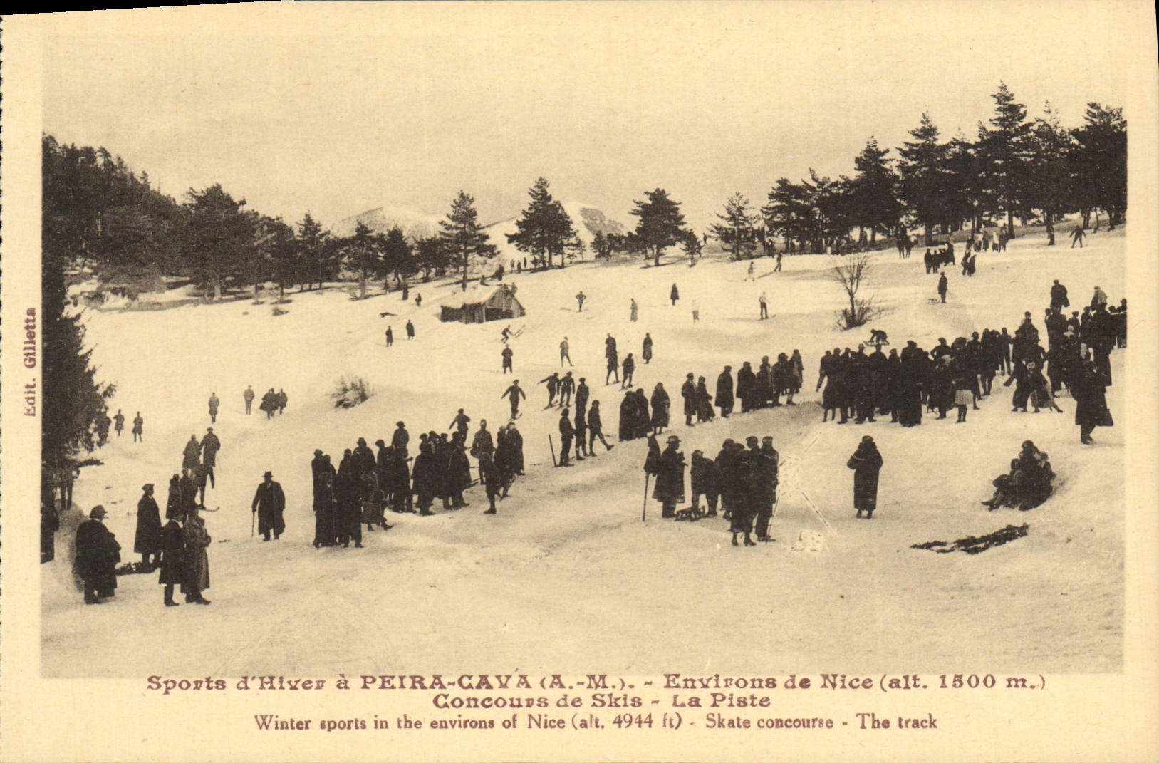 CPA Peira Cava Environs de Nice Concours de skis la piste