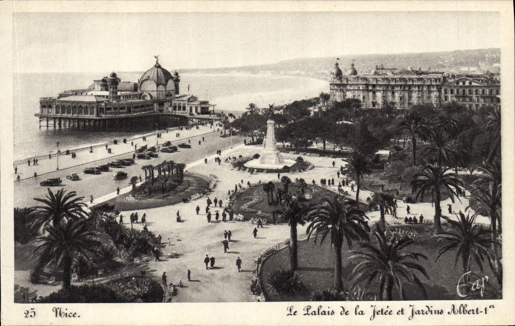CPA Nice Le Palais de la Jetee et Jardins Albert 1er