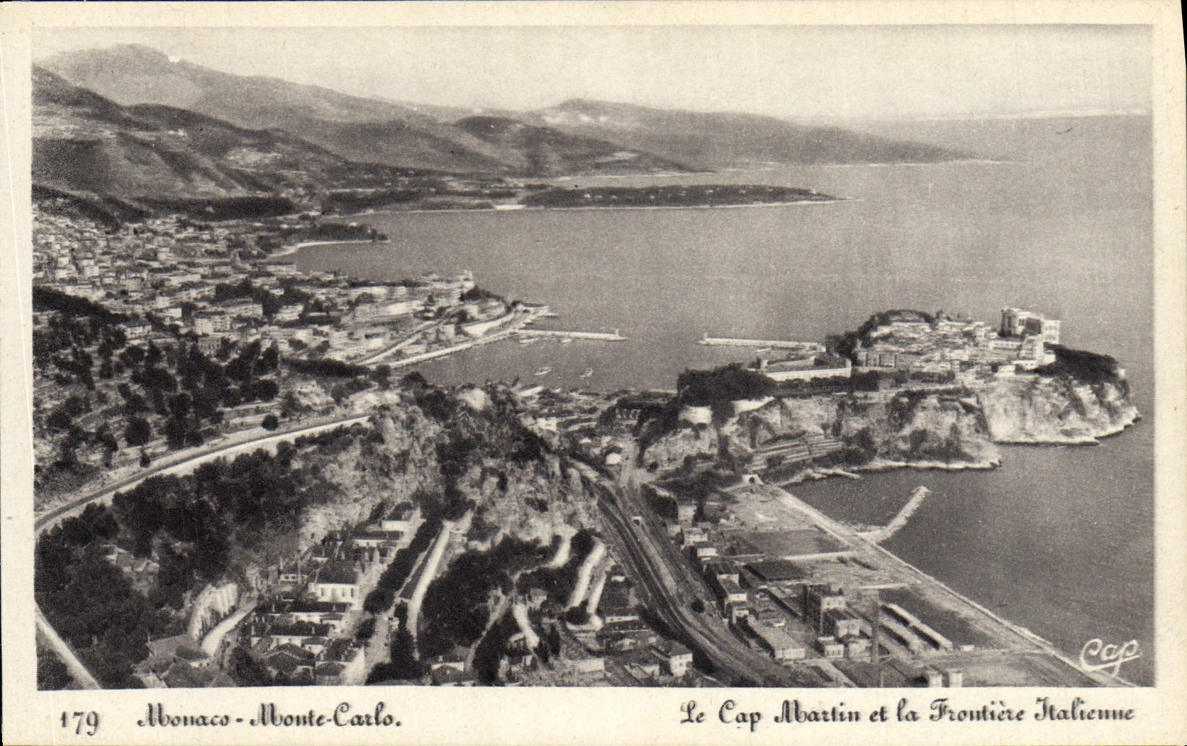 CPA Monaco Monte Carlo Le Cap Matlin et la frontiere italienne