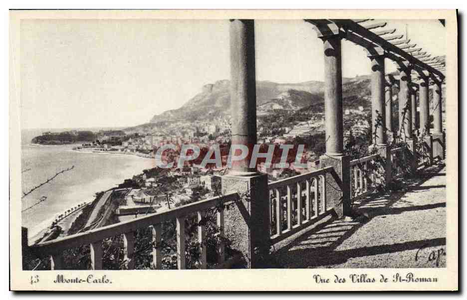 CPA Monaco Monte Carlo Vue Des Villas de St Roman