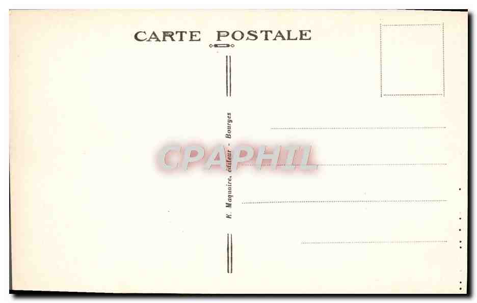 Bourges — Facade of the Cathedral — Publisher R. Maquaire, no. 201 — Back