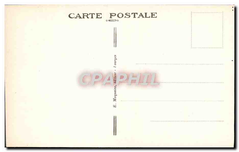 Bourges — La Cathédrale, vue prise du Jardin de l'Hôtel de Ville — E.M.B. n°203 — Verso