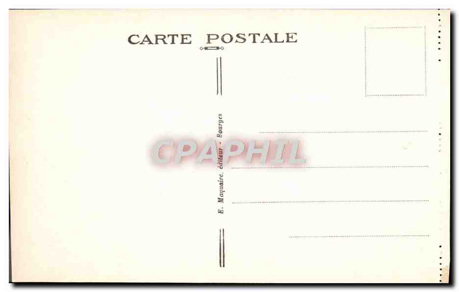 CPA Bourges L'Hotel de Ville — Back
