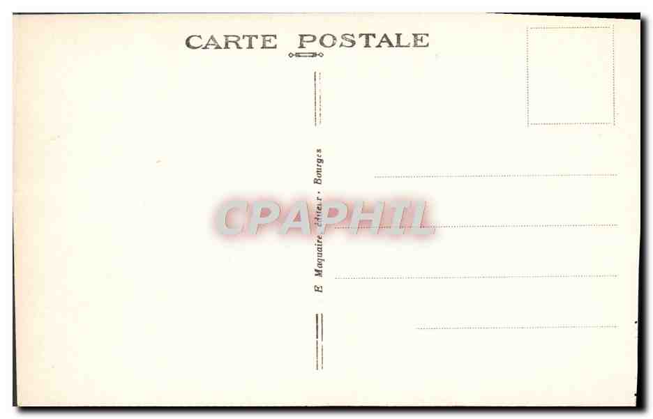 CPA Bourges Hotel des Postes Facade de la Rue Moyenne — Back