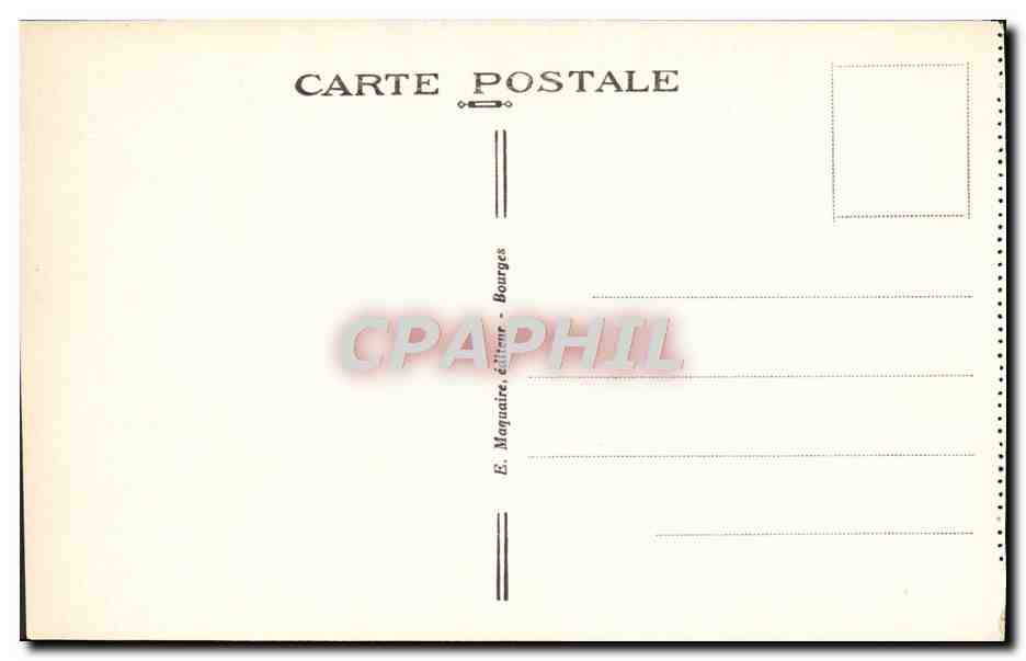 CPA Bourges Place Planchat et Rue Du Commerce Societe Generale — Rückseite