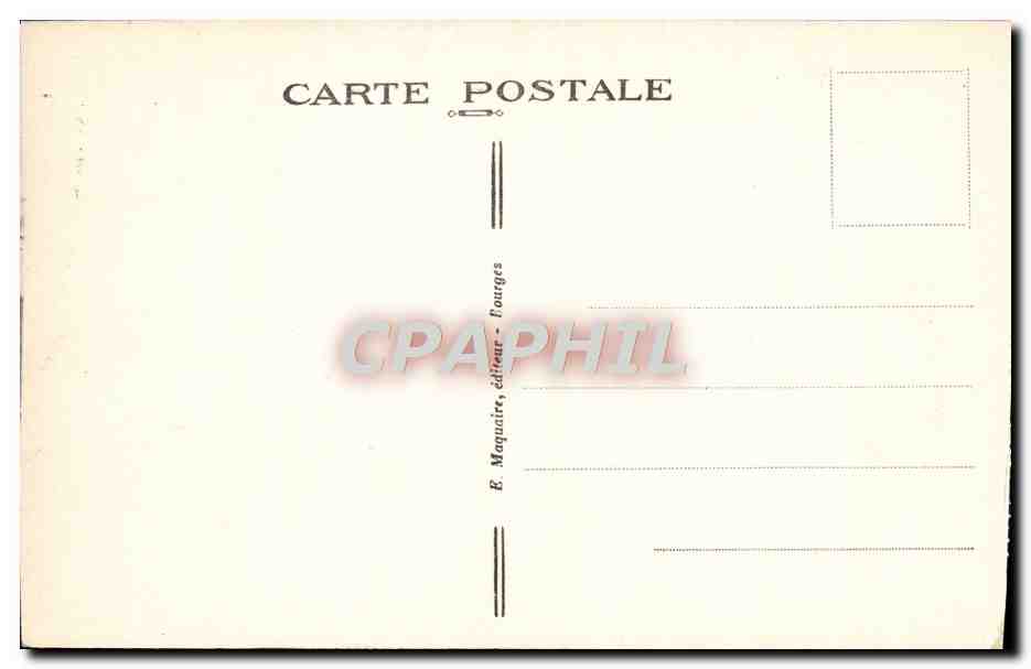 CPA Bourges Angle Des Rues Pellevosin et Cambournac Vieilles maisons de bois et Hotel Pellevoisin — Rückseite