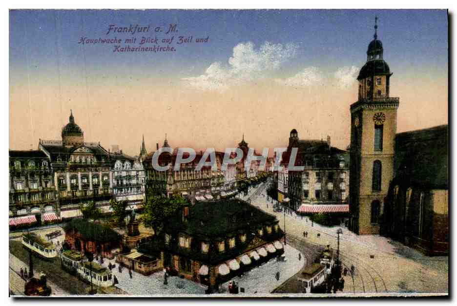 Frankfurt a. M. — Hauptwache mit Blick auf Zeil und Katharinenkirche — Kosmos, Halberstadt