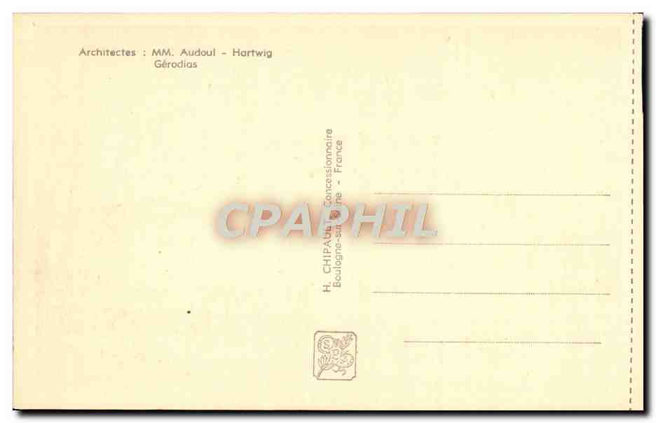 CPA Paris Exposition Internationale 1937 Pavillon De L'Aeronautique — Rückseite