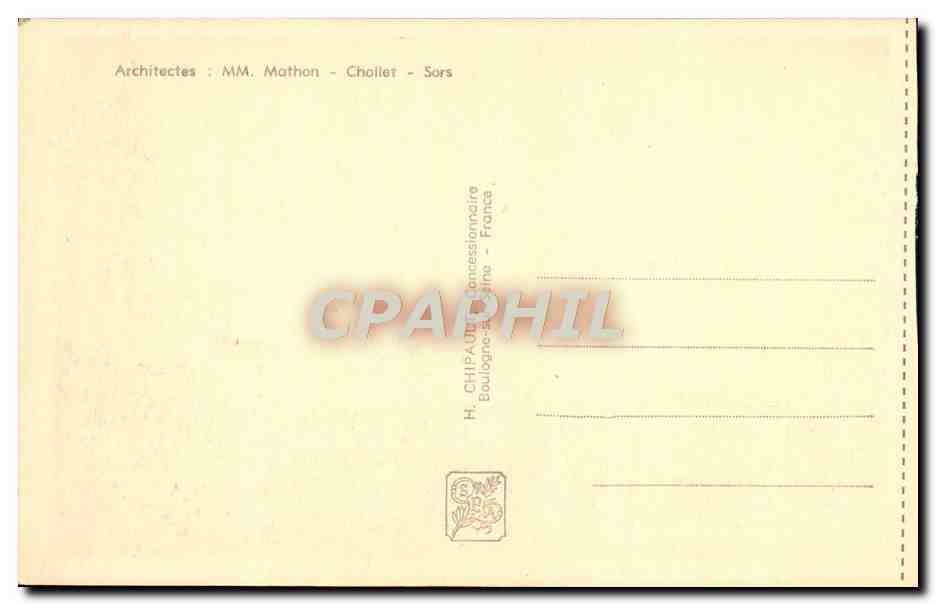 Pavillon de la Radio — Exposition Internationale Paris 1937 — H. CHIPAUDA, Boulogne-sur-Seine — Rückseite