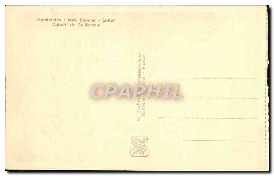 CPA Paris Exposition Internationale 1937 Pavillon De La Marine Marchande — Rückseite