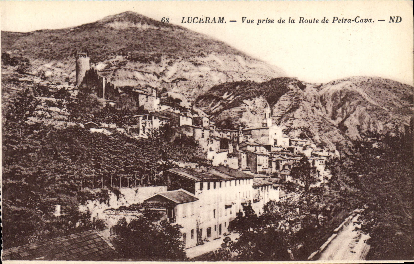 CPA Luceram Vue Prise de la Route de Peira Cava