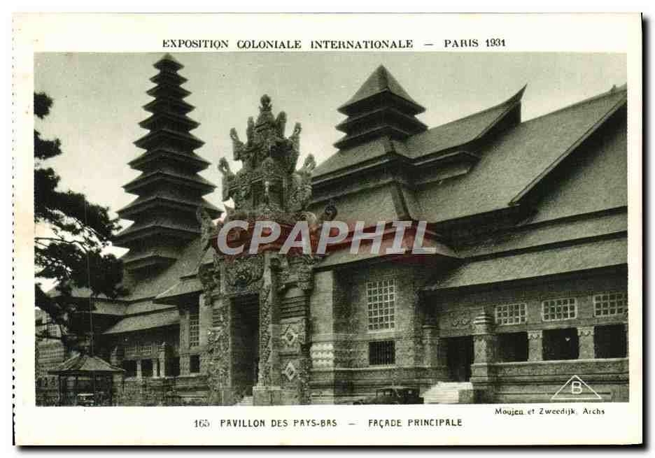 CPA Exposition Coloniale Internationale Paris 1931 Pavillon des Pays Bas Facade principale