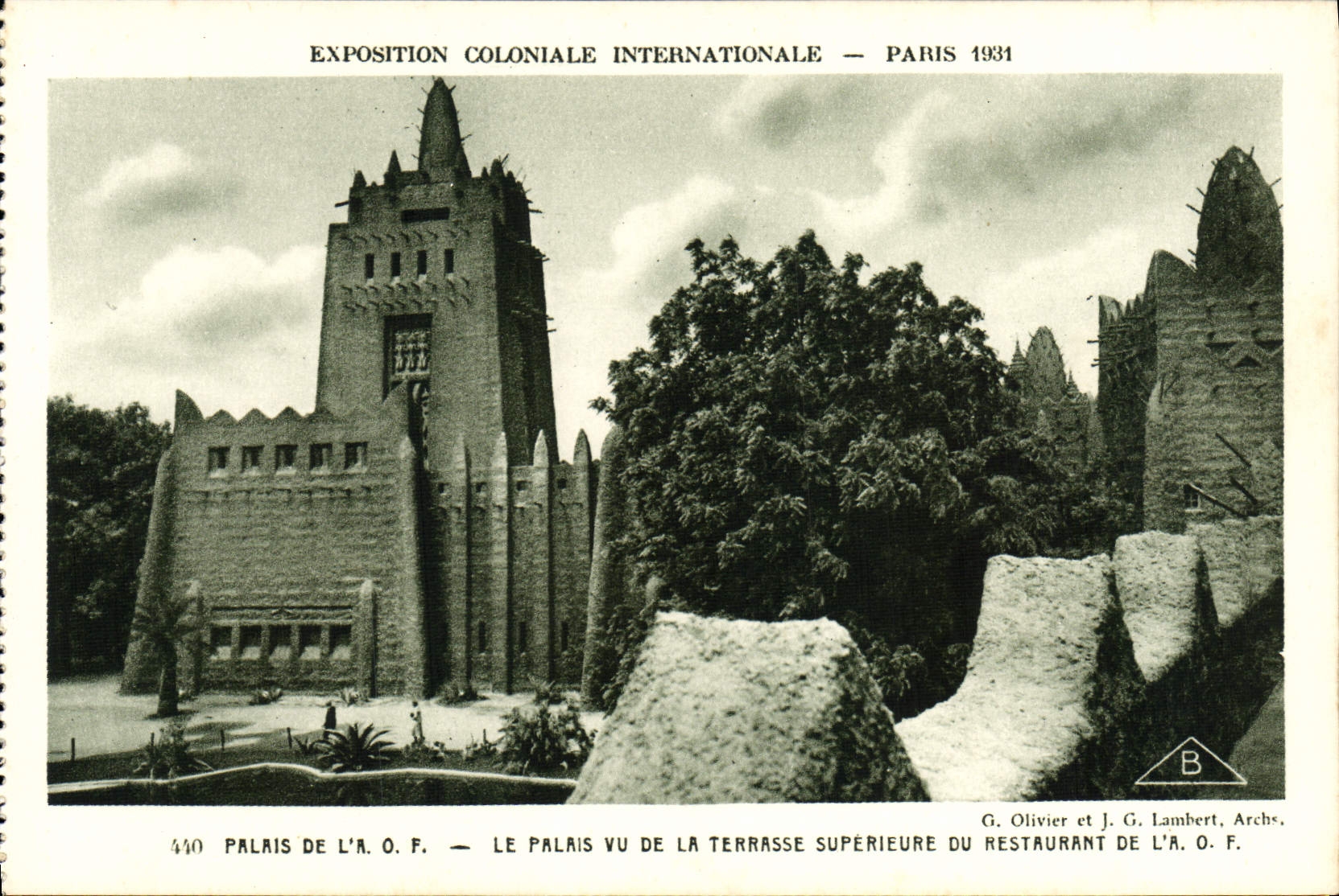 Palais de l'A.O.F. — Exposition Coloniale Internationale — Paris 1931 — G. Olivier et J. G. Lambert, Archs.
