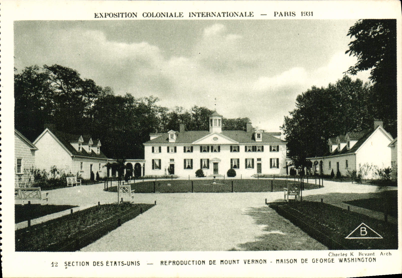 CPA Exposition Coloniale Internationale Paris 1931 Section Etats Unis Maison de Georges Washington