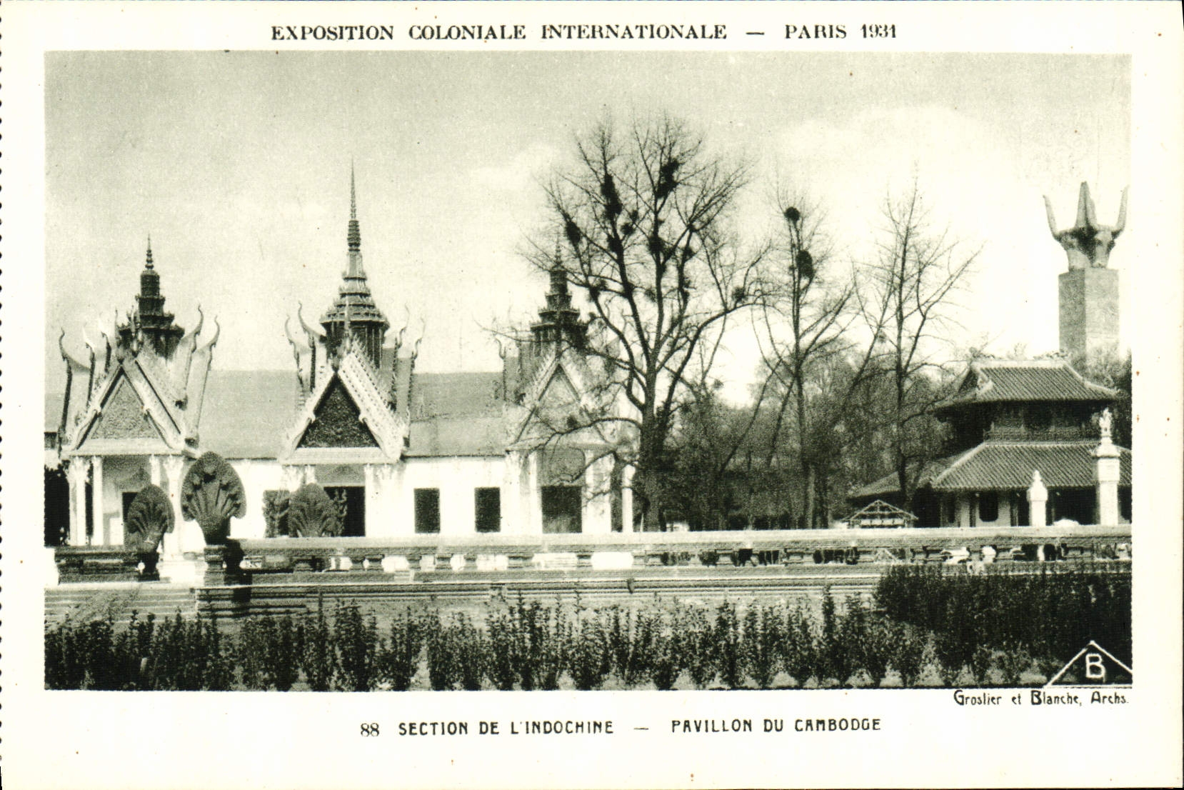 Pavillon Kambodschas — Internationale Kolonialausstellung — Paris 1934 — Groslier et Blanche, Archos