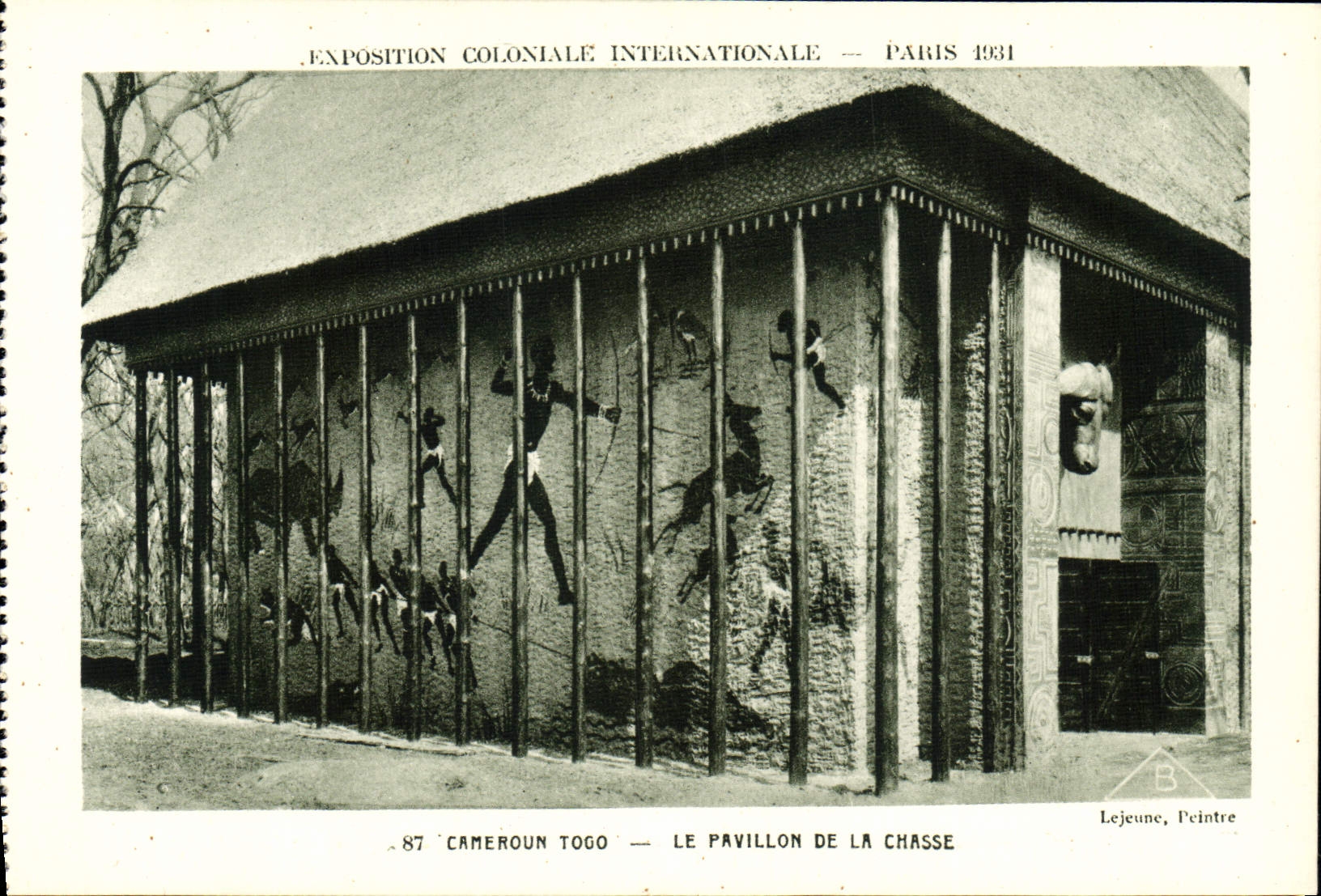 CPA Expostion Coloniale Internationale Paris 1931 Cameroun Togo Le pavillon de la chasse