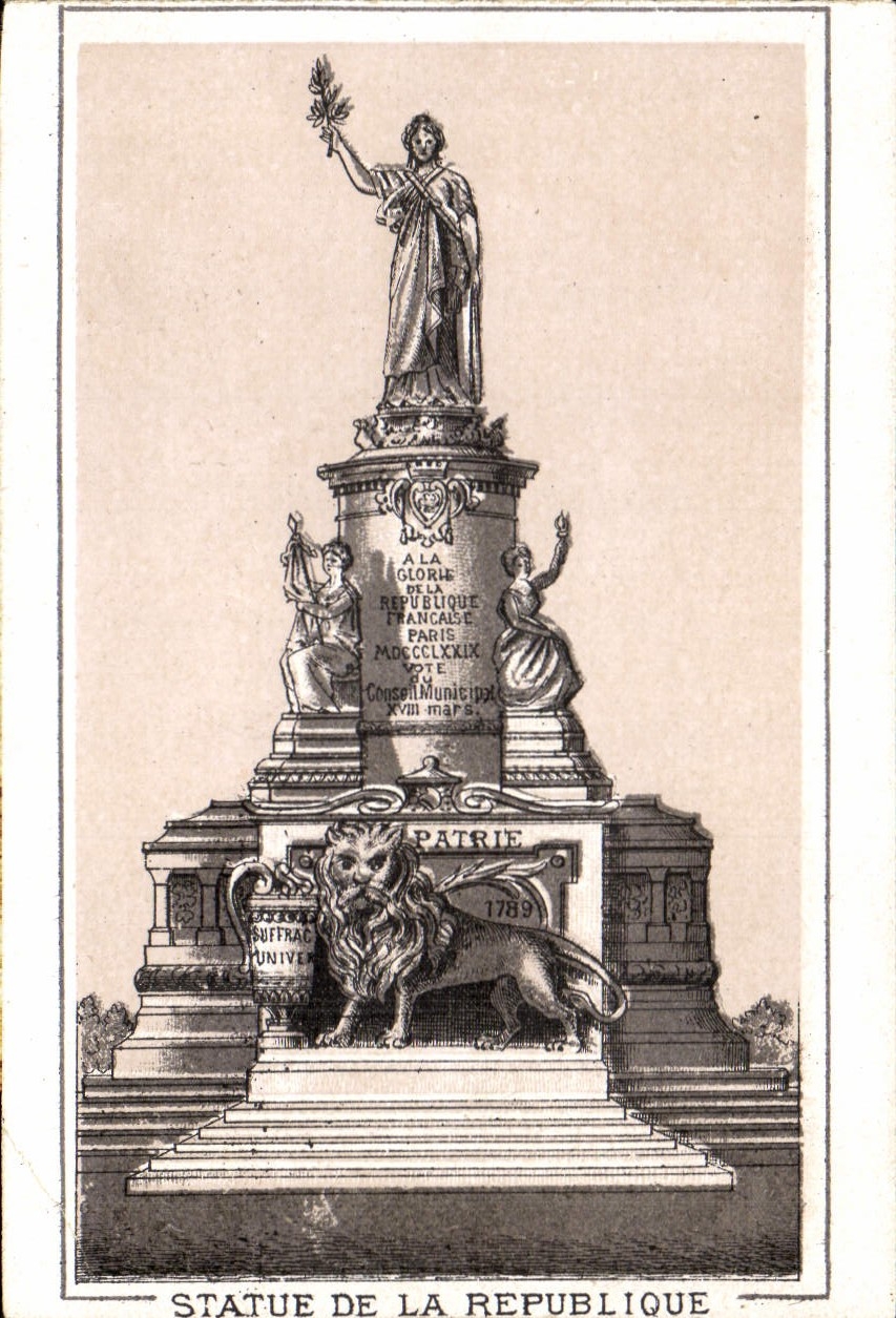 Antike Ansichtskarte Paris Statue der Freiheit