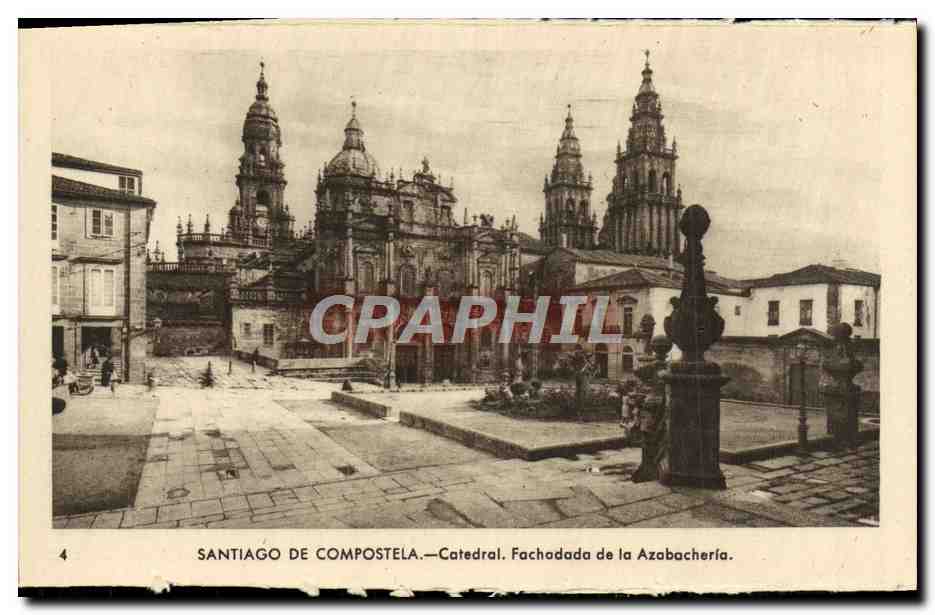 Santiago de Compostela — Cathédrale. Façade de la Azabachería — Éditeur Arribas Zaragoza, n°4