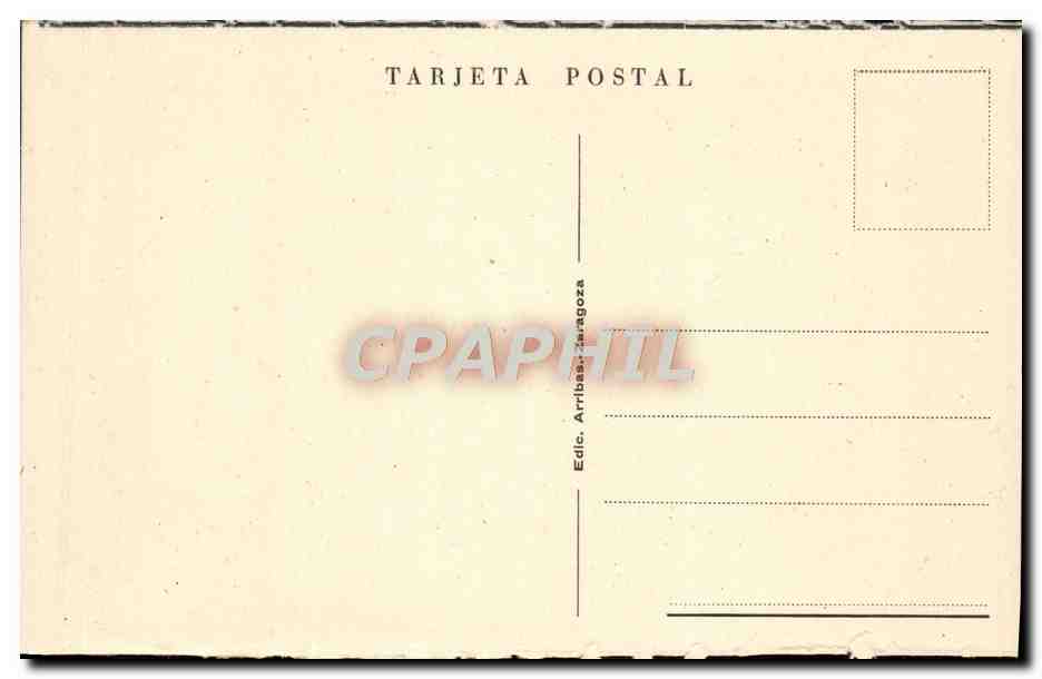 Santiago de Compostela — Cathédrale. Façade de la Azabachería — Éditeur Arribas Zaragoza, n°4 — Reverso