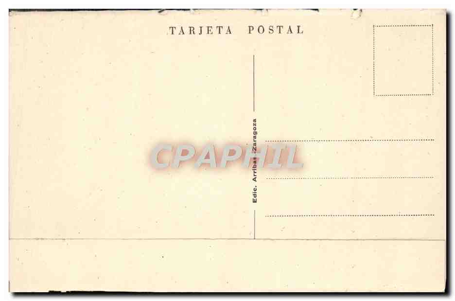 SANTIAGO DE COMPOSTELA — Pórtico de la Gloria. Lado de los Apóstoles — Éditeur Arribat Zaragoza, n°6 — Verso