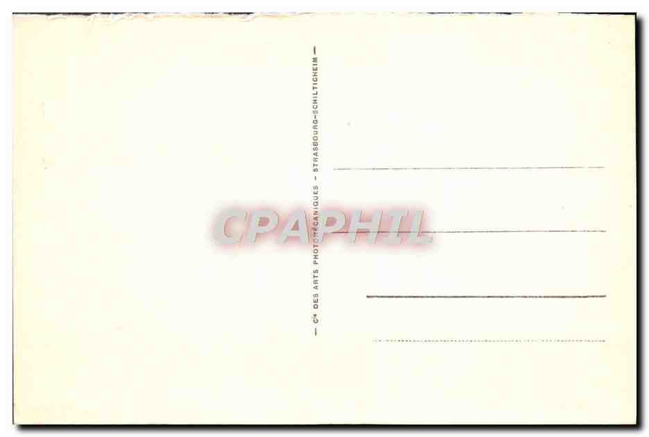 CPA Strasbourg Les Cigognes — Verso
