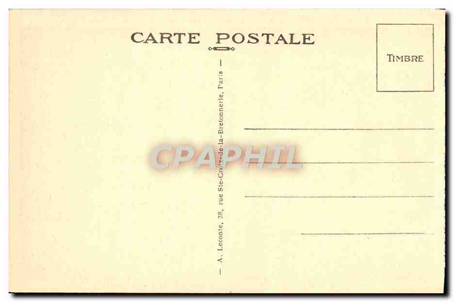 CPA Malmaison Le Vestibule D'Honneur — Rückseite