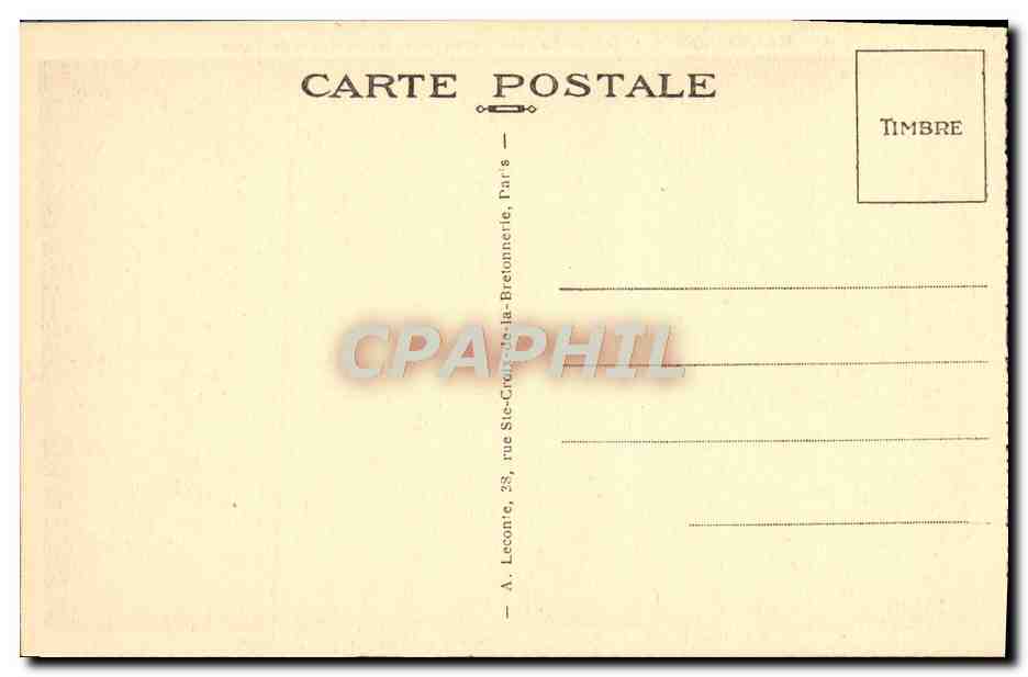 CPA Malmaison Le Vestibule d'Honneur — Rückseite