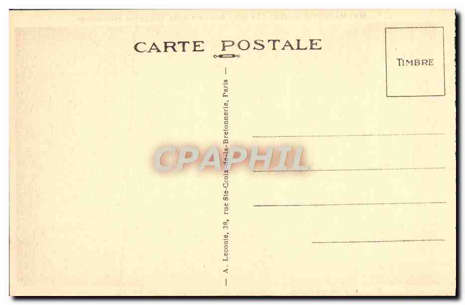 CPA Malmaison La Bibliotheque — Rückseite