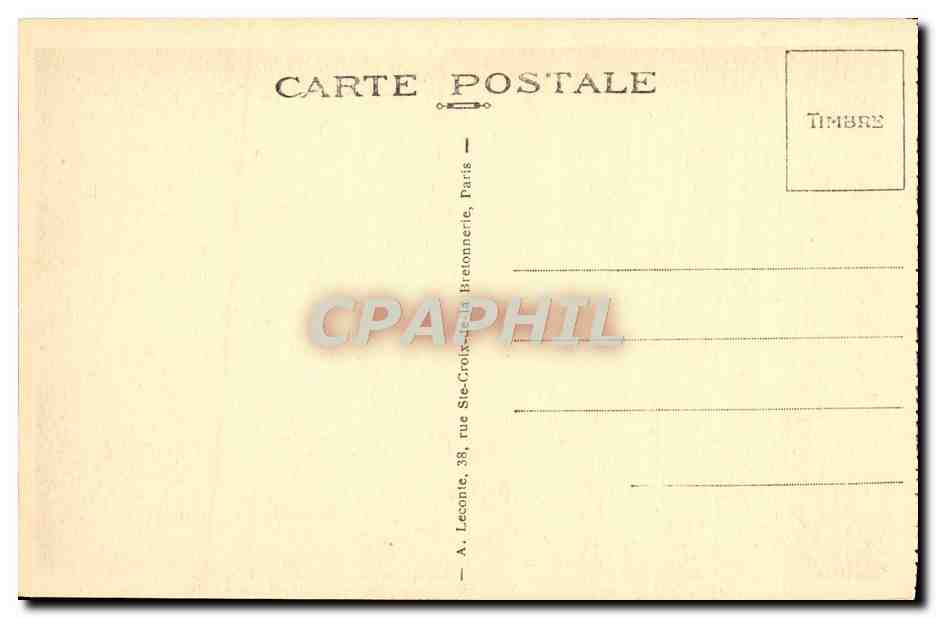 CPA Malmaison Le Salon de Musique Harpe — Rückseite