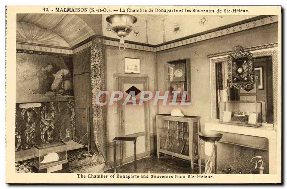 CPA Malmaison Le Chambre de Bonaparte et les souvenirs de Ste Helene Napoleon 1er