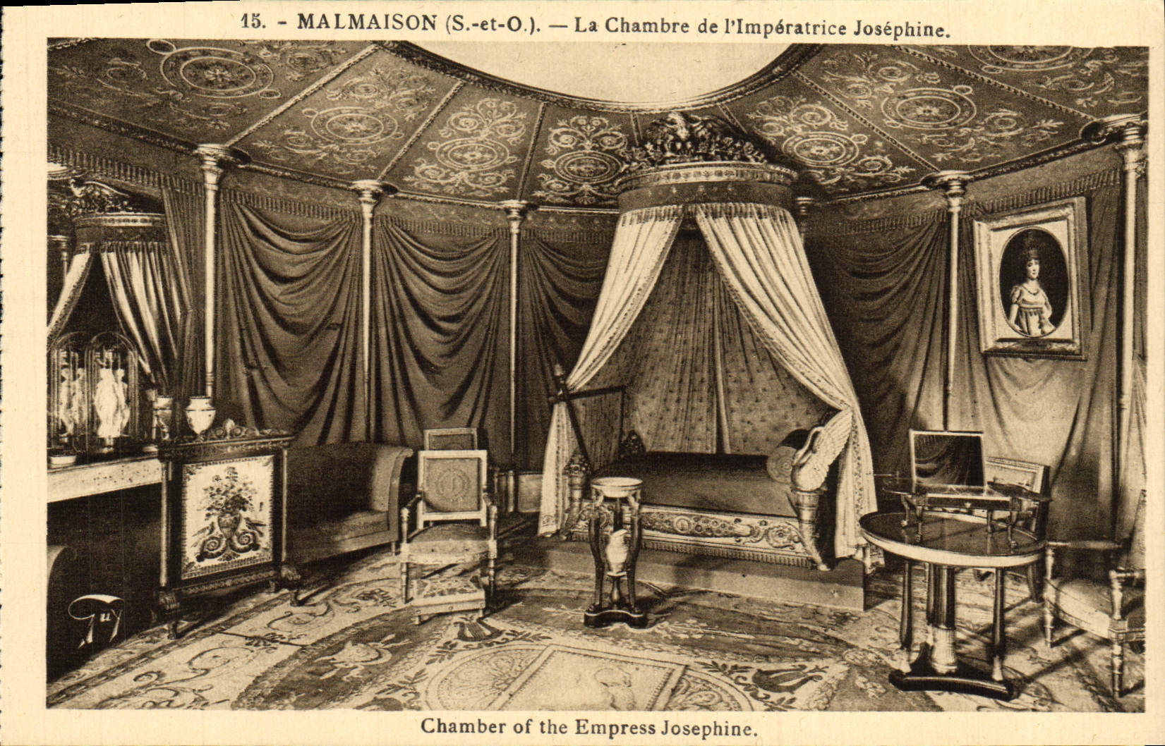 CPA Malmaison Le Chambre de l'imperatrice Josephine 