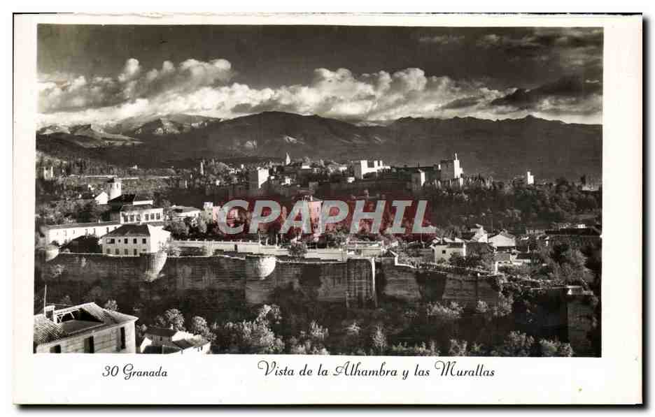CPM Granada Vista de la Alhambra y las Murallas