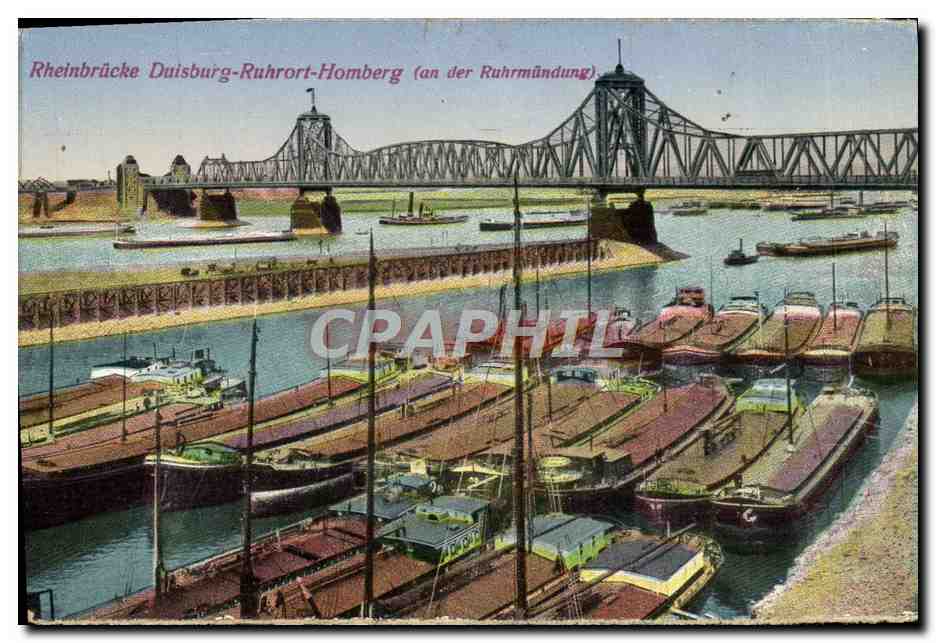 CPA Rheinbrucke Duisburg Ruhrort Homberg