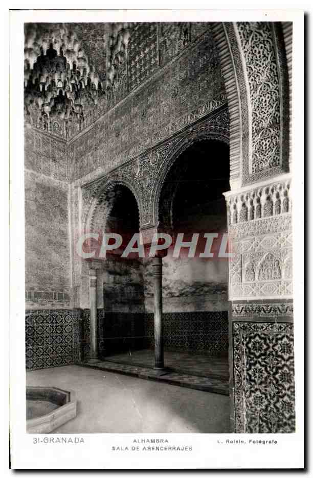 CPA Granada Alhambra Sala De Abencerrajes