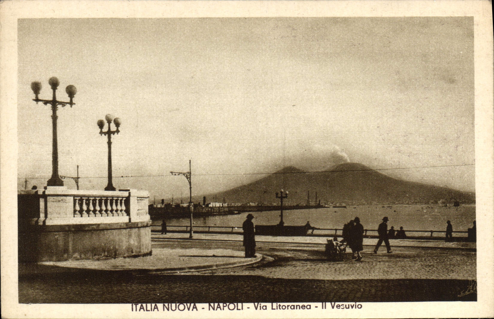 CPA Italia Nuova Napoli Via Litoranea Il vesuvio