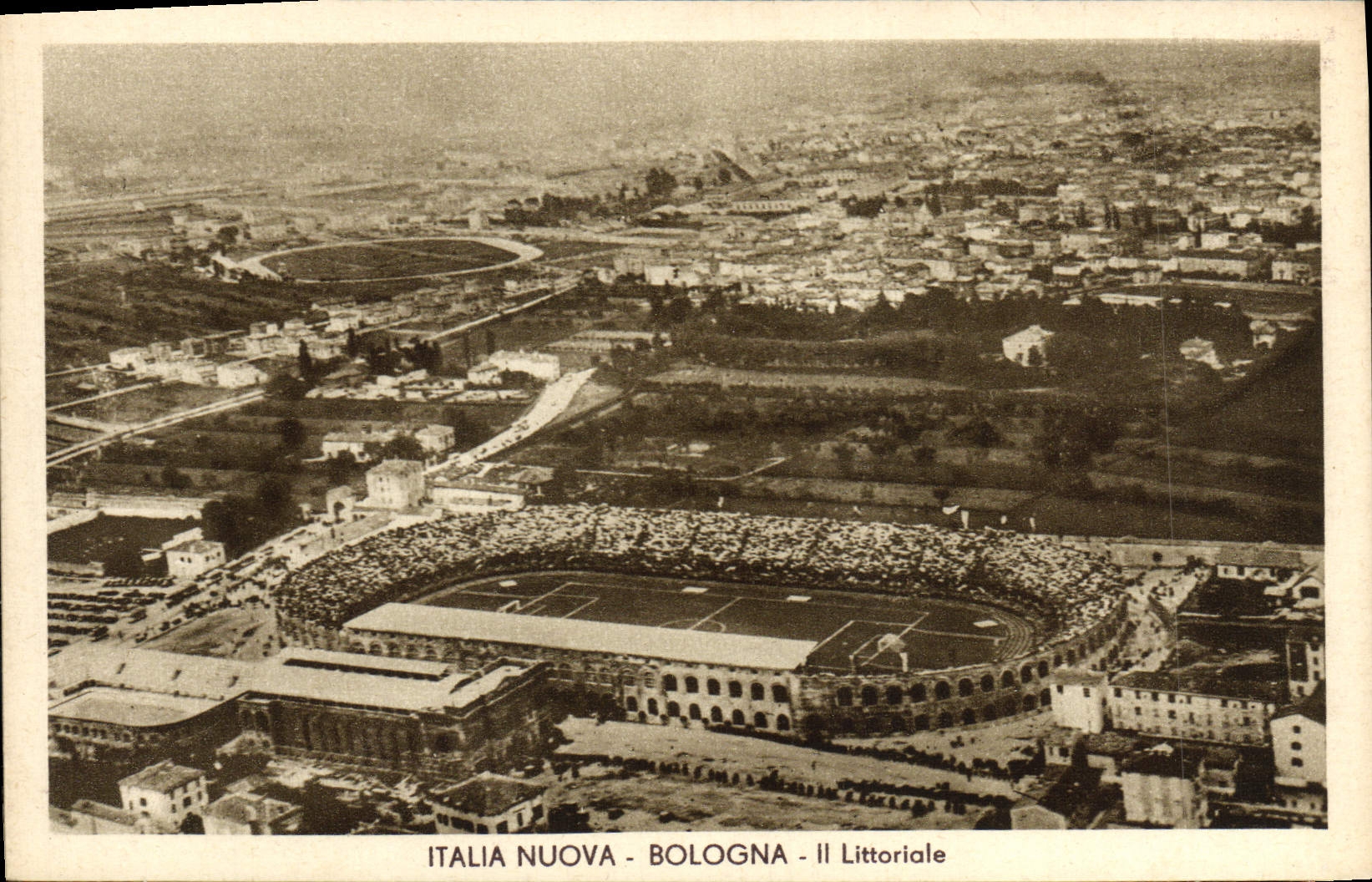 CPA Italia Nuova Bologna Il littorale Stade Football 