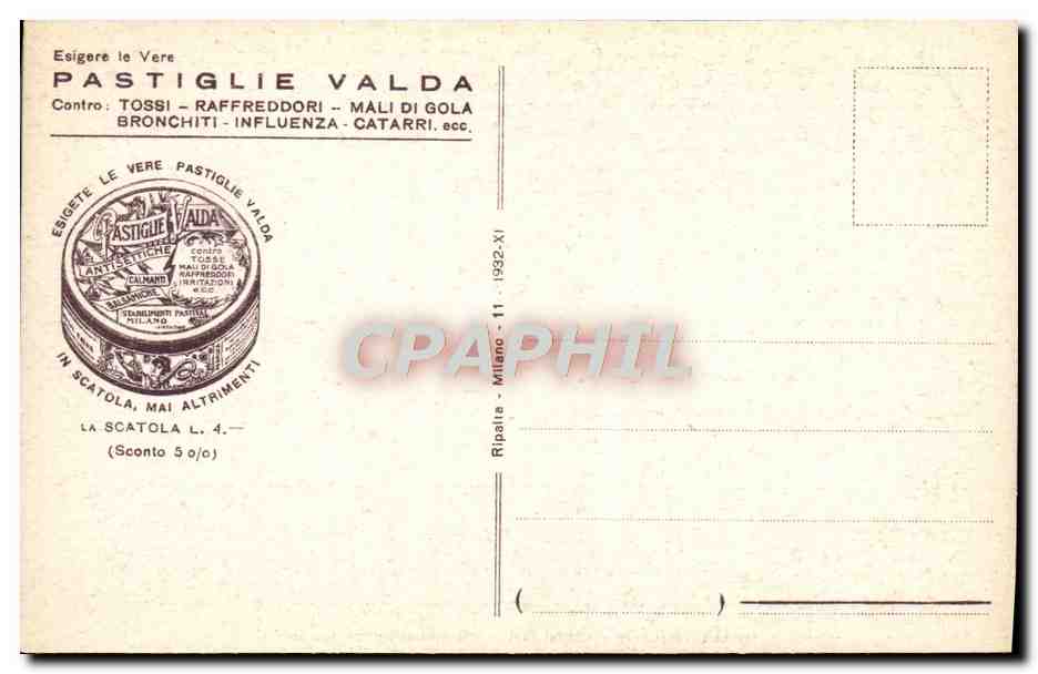 CPA Italia Nuova Genova Monumento ai Caduti — Rückseite