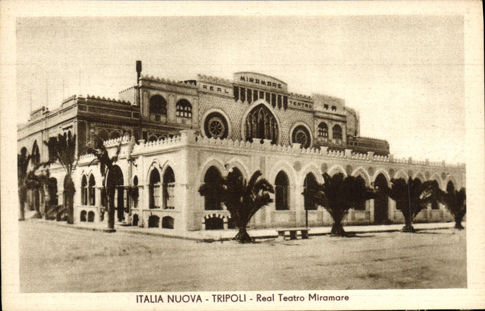 CPA Italia Nuova Tripoli Real Teatro Miramare