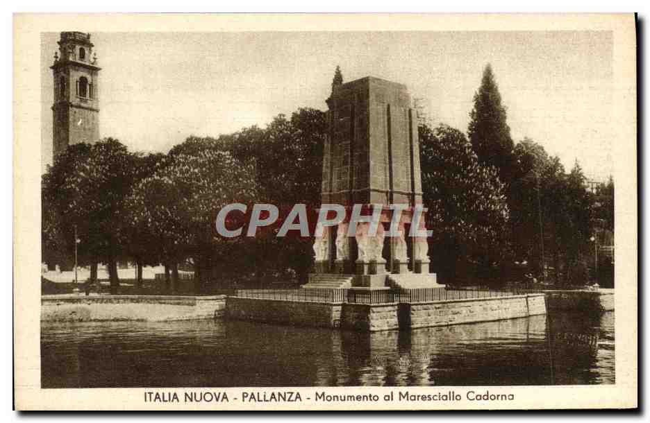CPA Italia Nuova Pallanza Monumento al Maresciallo Cadona 
