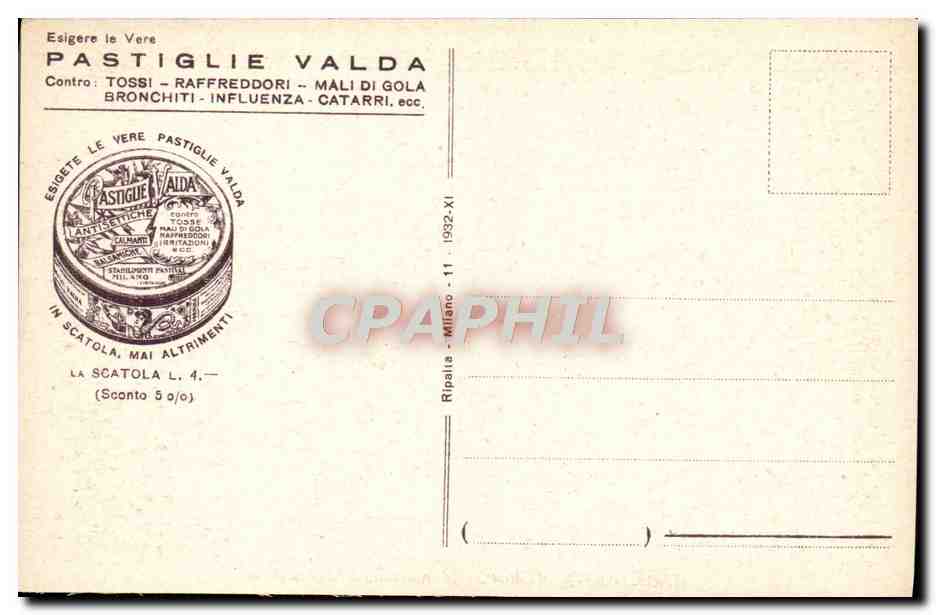 CPA Italia Nuova Torino Monumento All Artigliere — Rückseite