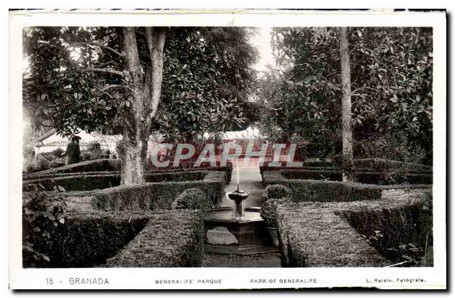 CPA Granada Generailfe Parque Park Of Generalife