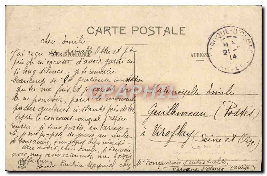L'Ariège - Unterbrechende Quelle von Fontesvobres, nahe Belésta — Phototype Labouche frères, Toulouse — Rückseite