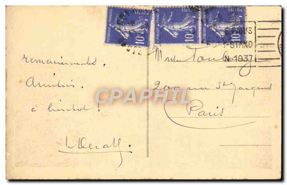CPA Toulouse La Garonne les Ponts — Rückseite