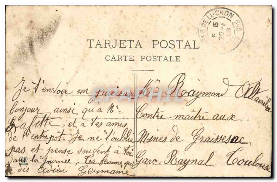 CPA Viella Vista General Vallee d'Aran — Rückseite
