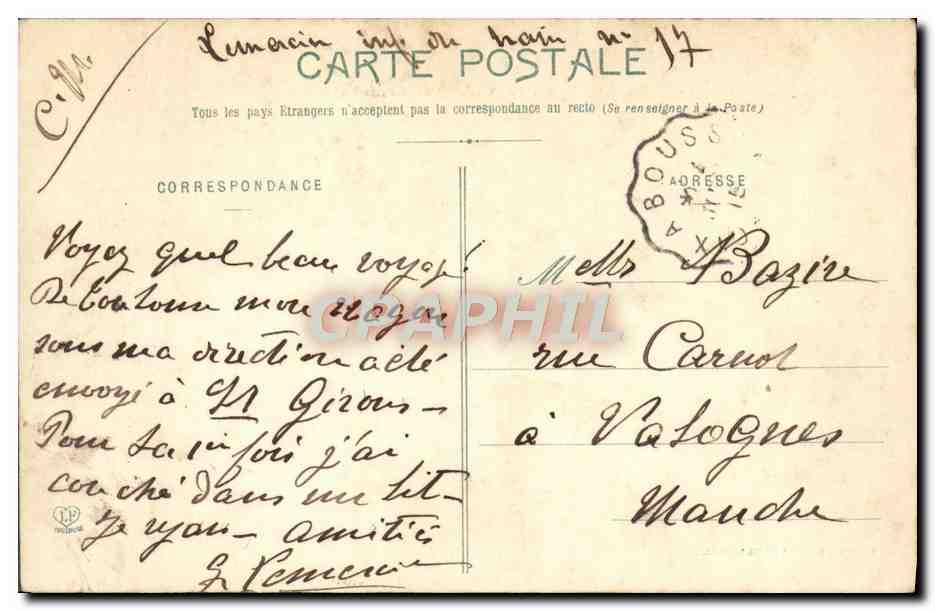 CPA St Girons Vue Generale Sud Au fond St Lizier  — Rückseite